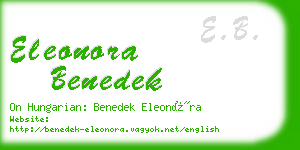 eleonora benedek business card